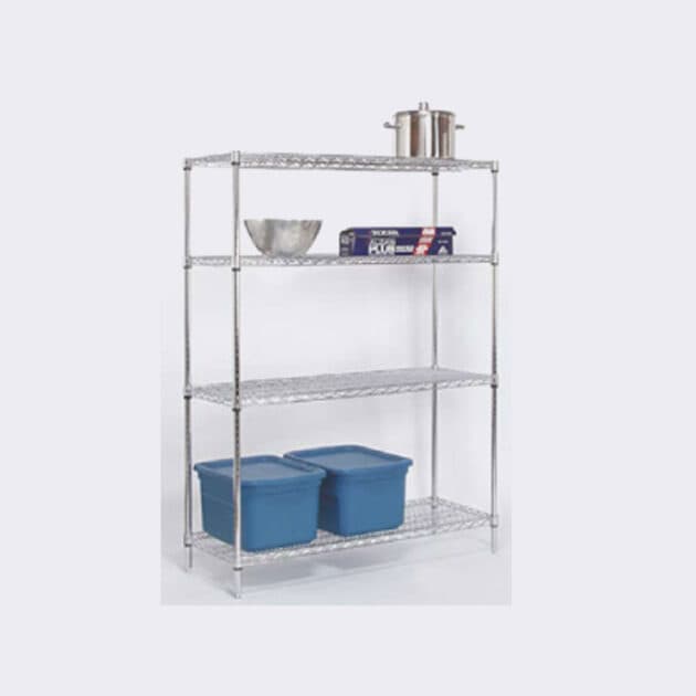 Industrial Grade Chrome Wire Shelving